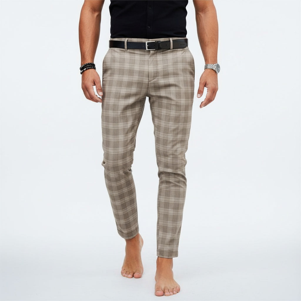 Liam | Men's Plaid Pants Slim Fit Chino