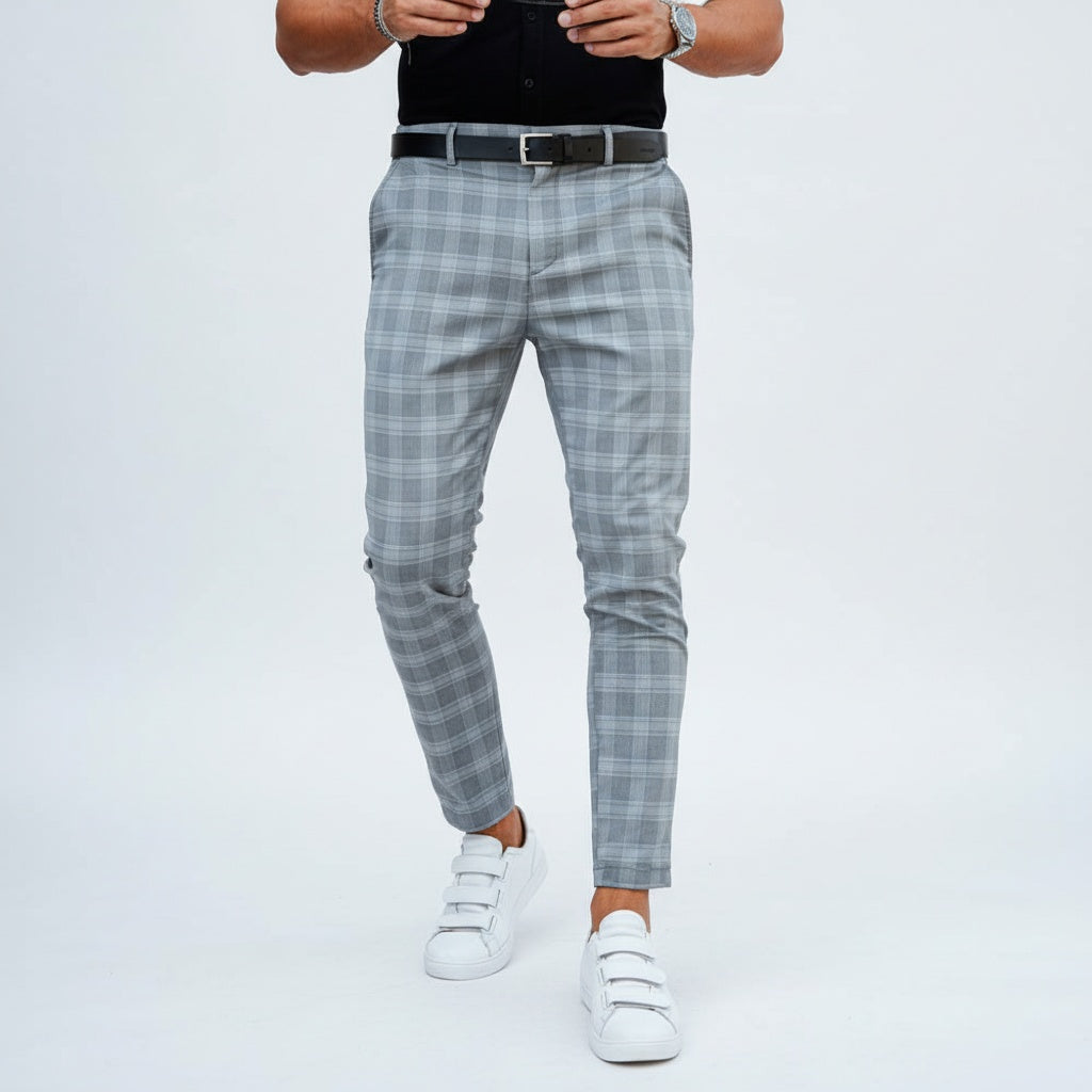 Liam | Men's Plaid Pants Slim Fit Chino