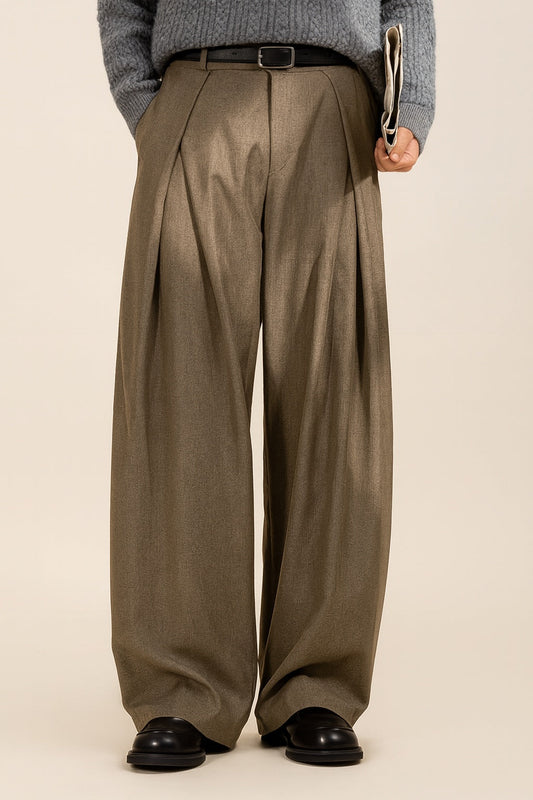Clayton | Men's Pleated Wide Leg Pants High Waist