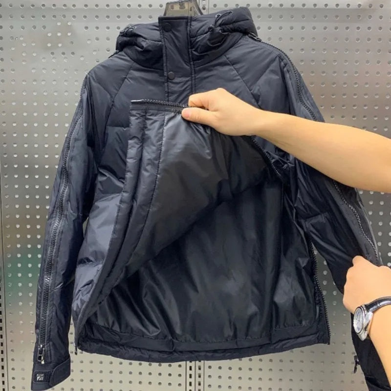Men's Hooded Winter Puffer Jacket Quilted Anorak