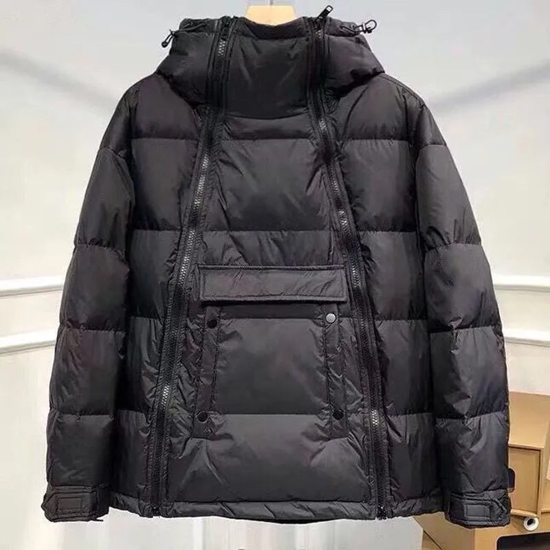 Men's Hooded Winter Puffer Jacket Quilted Anorak