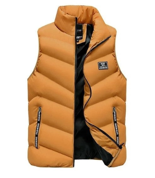 Liam | Men's Quilted Puffer Vest Sleeveless High Collar Zip