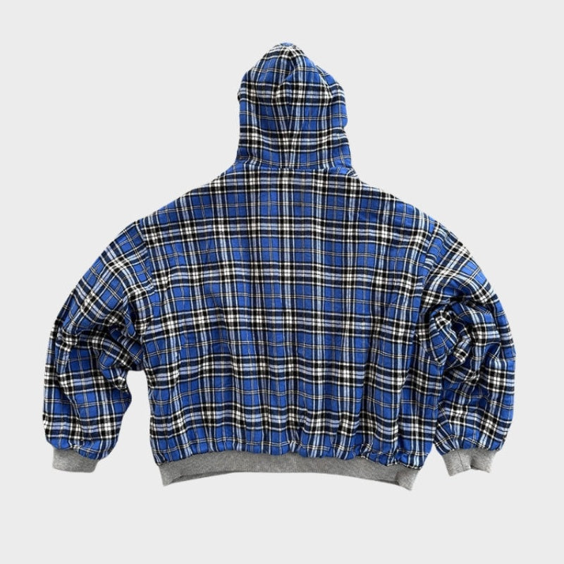 Adam | Men's Reversible Plaid Hoodie Sweatshirt Oversized
