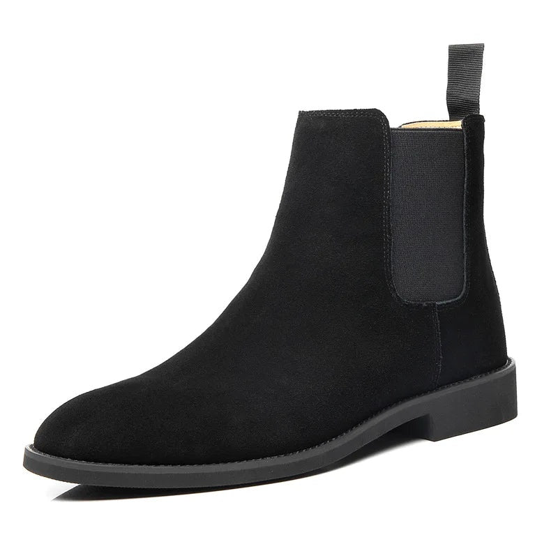 Theodore | Men's Suede Chelsea Ankle Boots Elastic Side Panels