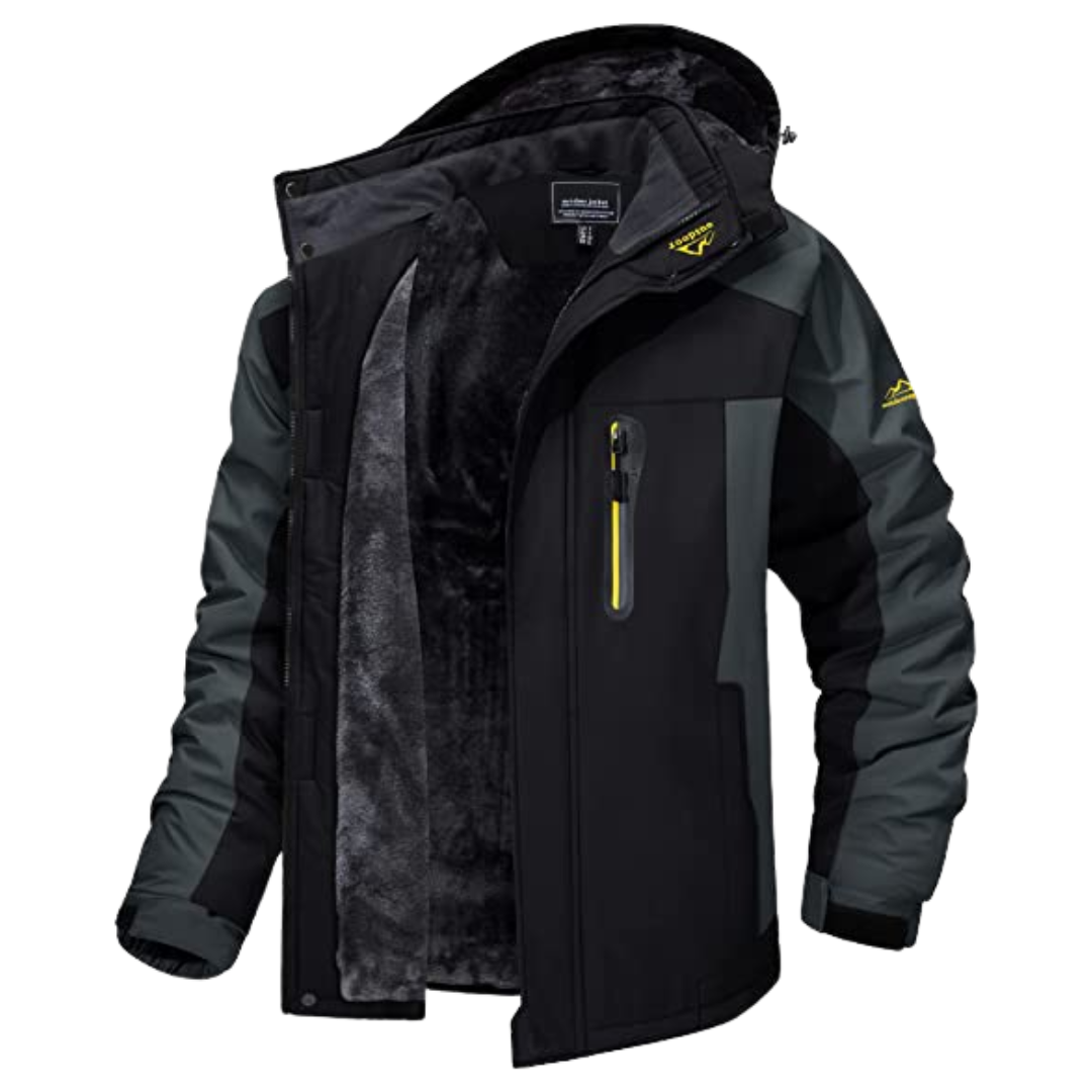 Clayton | Men's Winter Water Resistant Softshell Jacket Fleece Lined Hooded