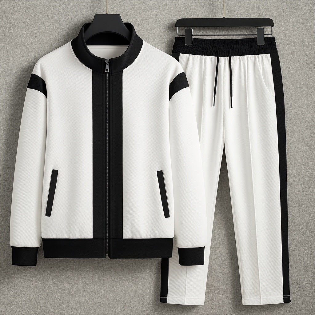 Owen | Men's Tracksuit Zip Up Side Stripe Athletic Set