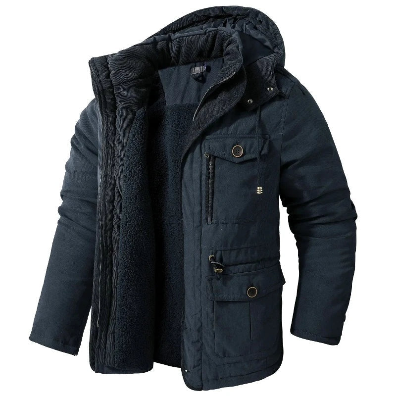 Dominic | Men's Winter Puffer Jacket Hooded Fleece Lined