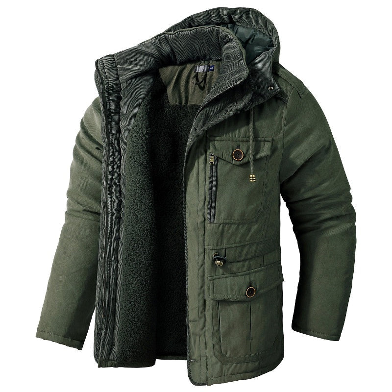Dominic | Men's Winter Puffer Jacket Hooded Fleece Lined