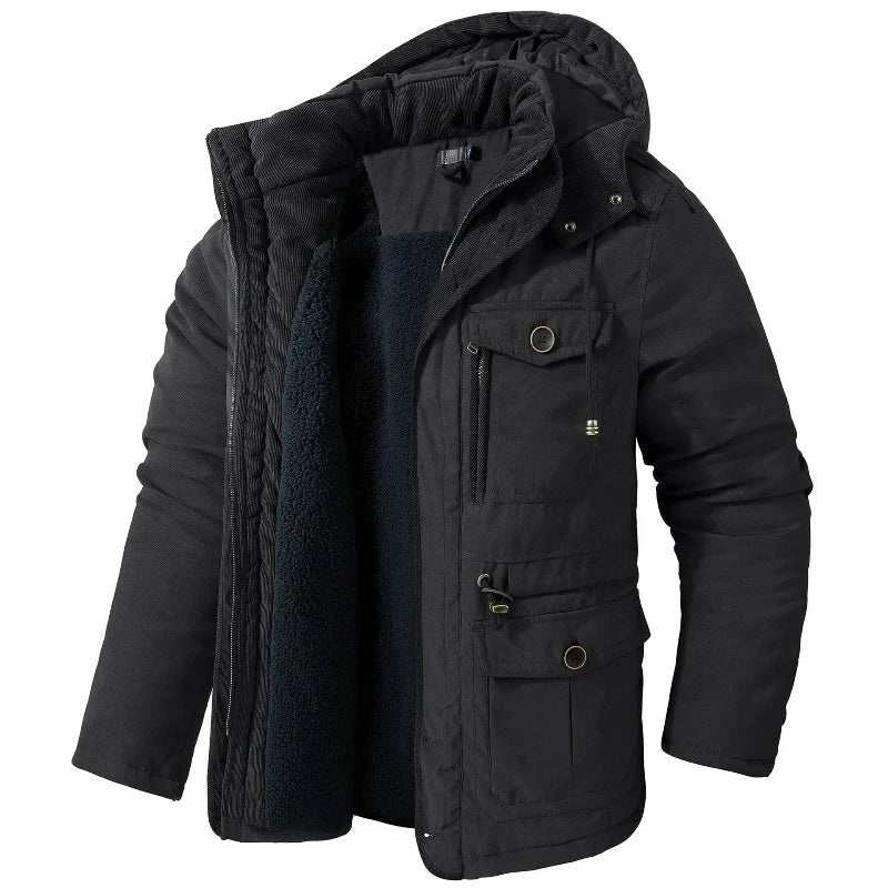 Dominic | Men's Winter Puffer Jacket Hooded Fleece Lined