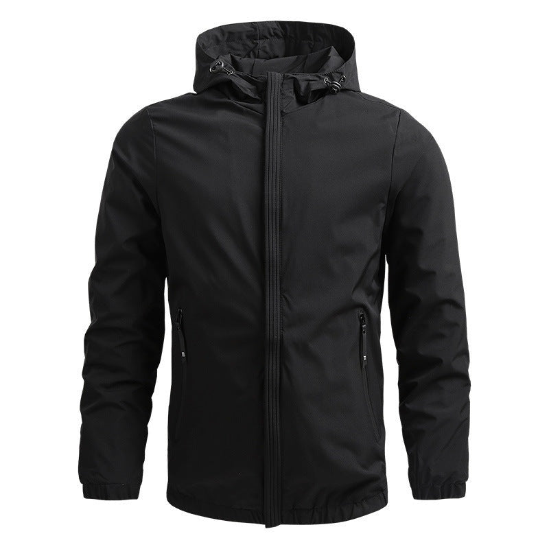 Men's Hooded Softshell Jacket Lightweight Fall