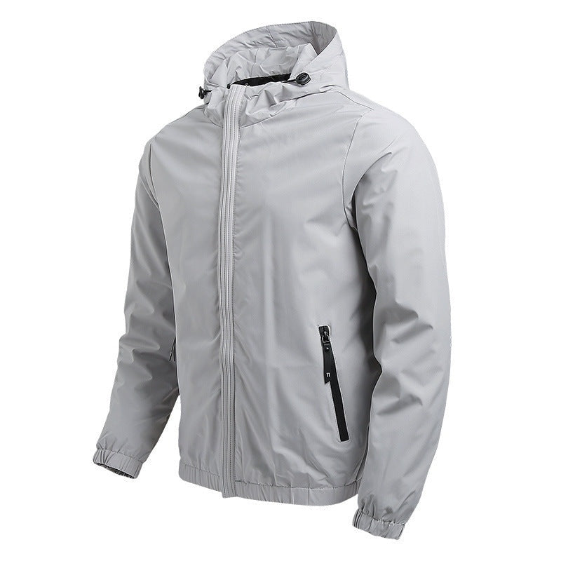 Men's Hooded Softshell Jacket Lightweight Fall