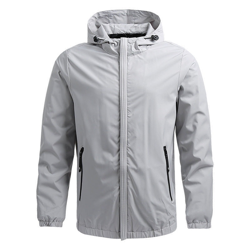 Men's Hooded Softshell Jacket Lightweight Fall