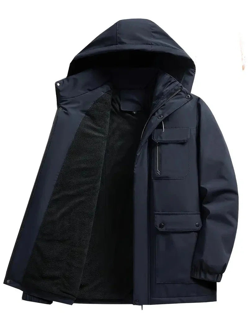 Jesse | Men's Winter Water Resistant Parka Jacket Fleece Lined Hooded