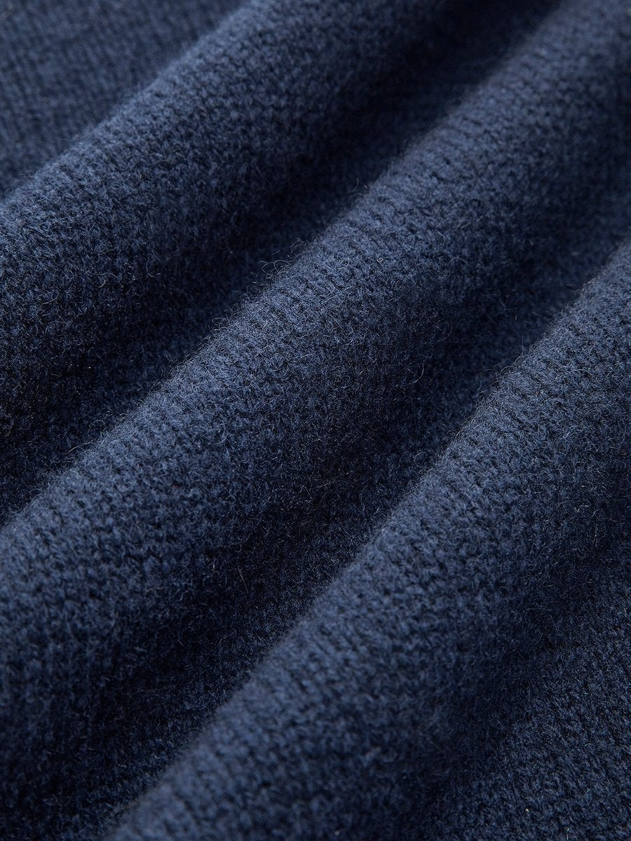 Charlotte | Women's Knit Sweater Denim Collar Patchwork Long Sleeve