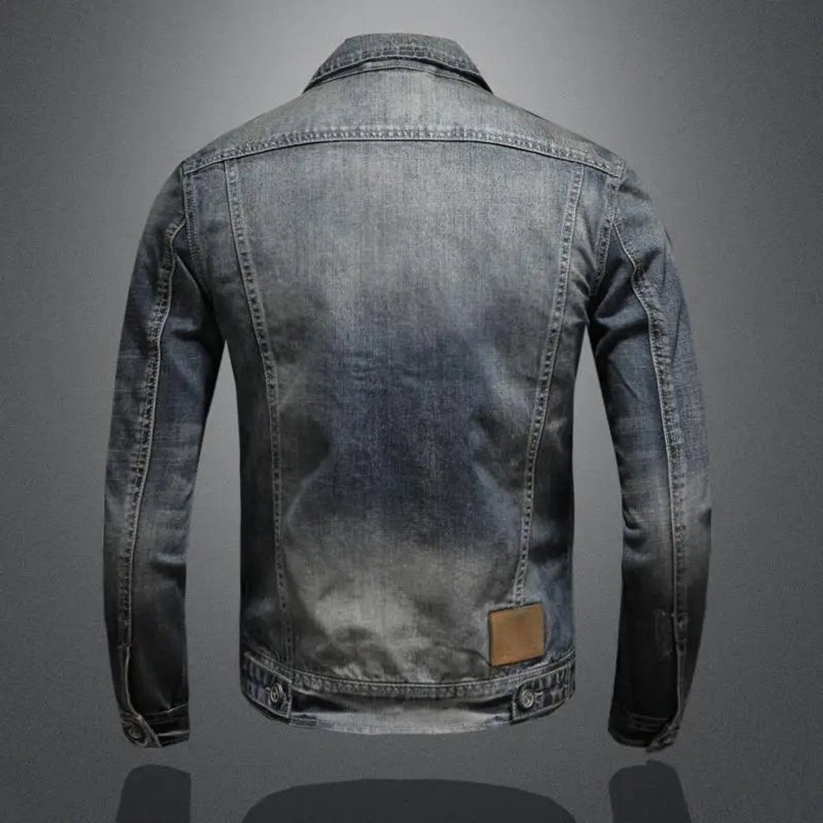 Desmond | Men's Vintage Denim Jacket Double Zipper