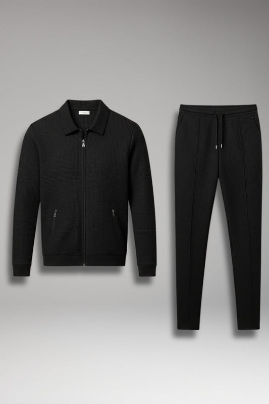 Ryan | Men's Waffle Knit Tracksuit Zip Up Set