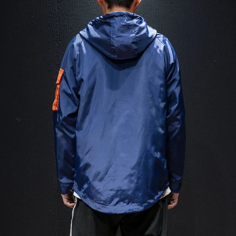 Men's Waterproof Anorak Jacket Hooded Streetwear