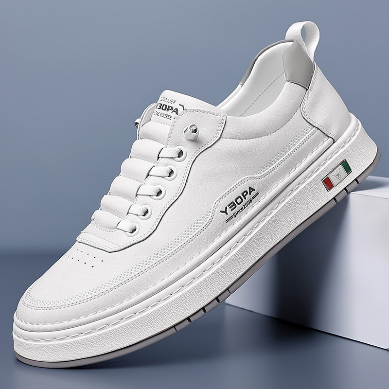 Quentin | Men's Leather Casual Sneakers Cushioned Sole