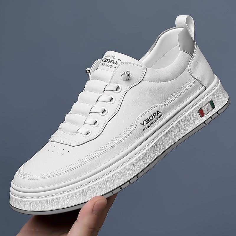 Quentin | Men's Leather Casual Sneakers Cushioned Sole