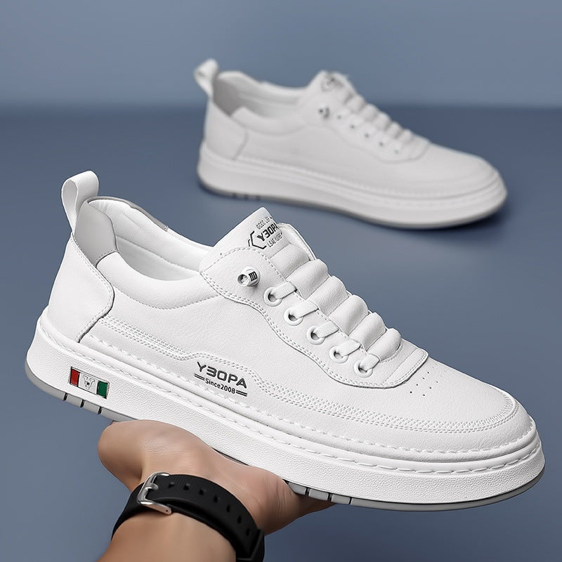 Quentin | Men's Leather Casual Sneakers Cushioned Sole