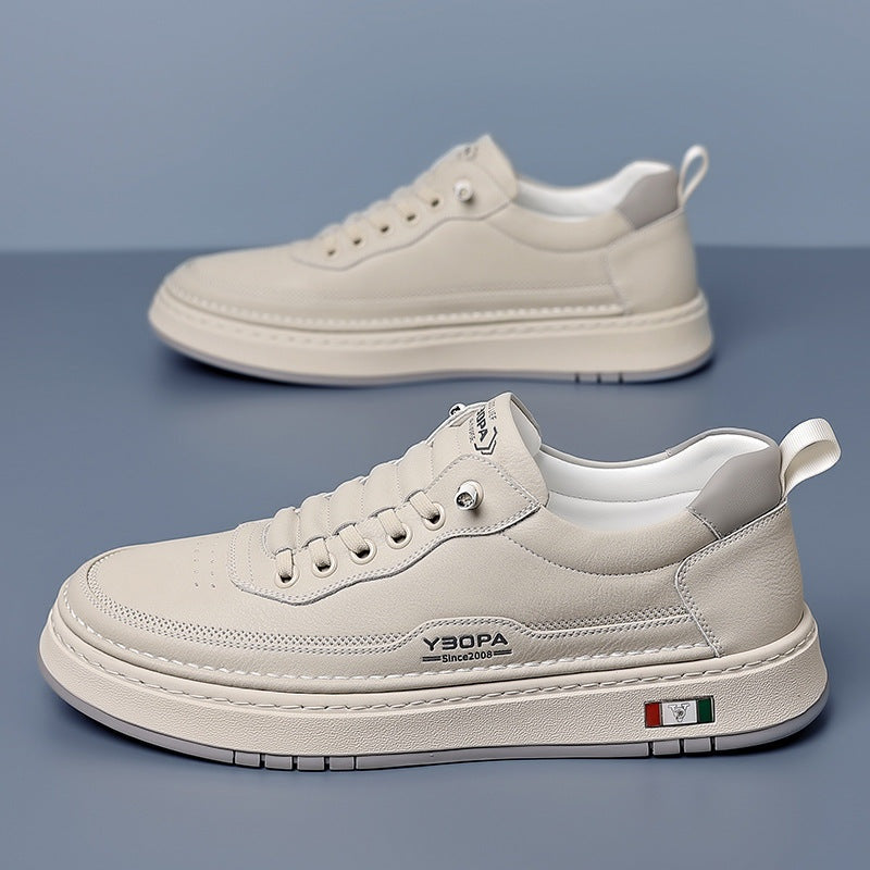 Quentin | Men's Leather Casual Sneakers Cushioned Sole