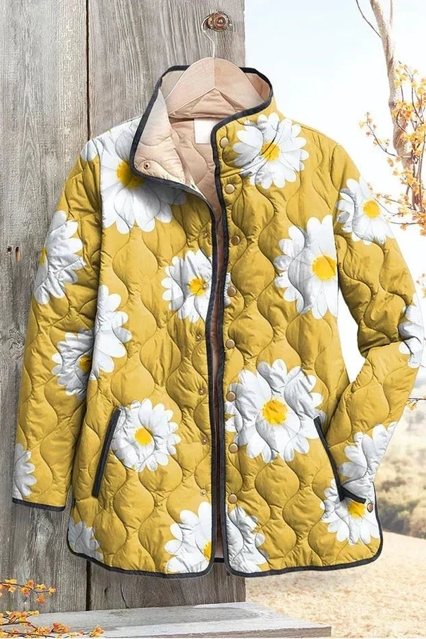 Olivia | Women's Floral Patchwork Quilted Jacket Lightweight Fall Coat