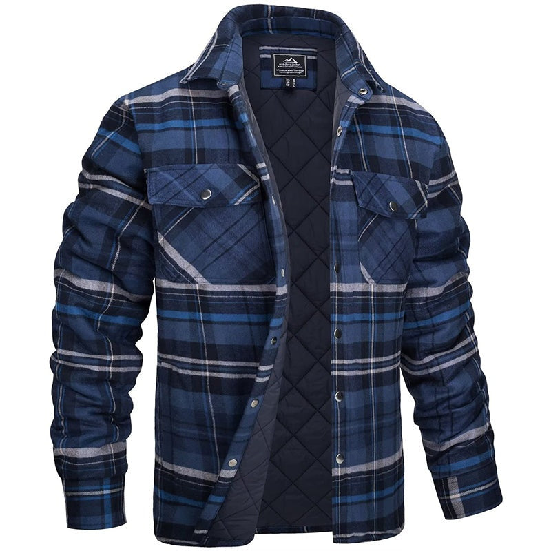 Ian | Men's Quilted Flannel Shirt Jacket Plaid