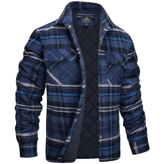 Ian | Men's Quilted Flannel Shirt Jacket Plaid
