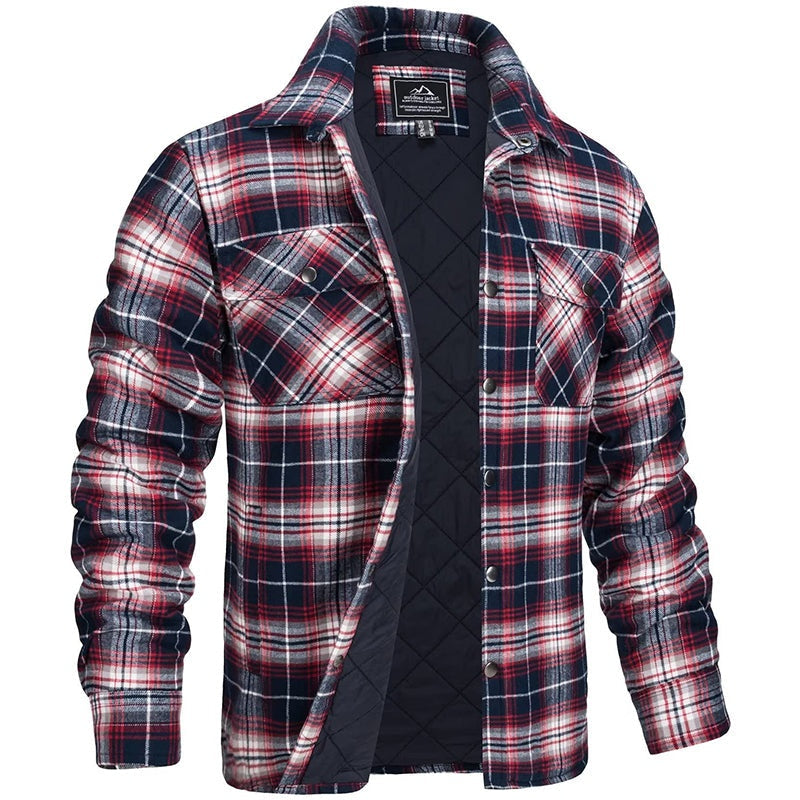 Ian | Men's Quilted Flannel Shirt Jacket Plaid