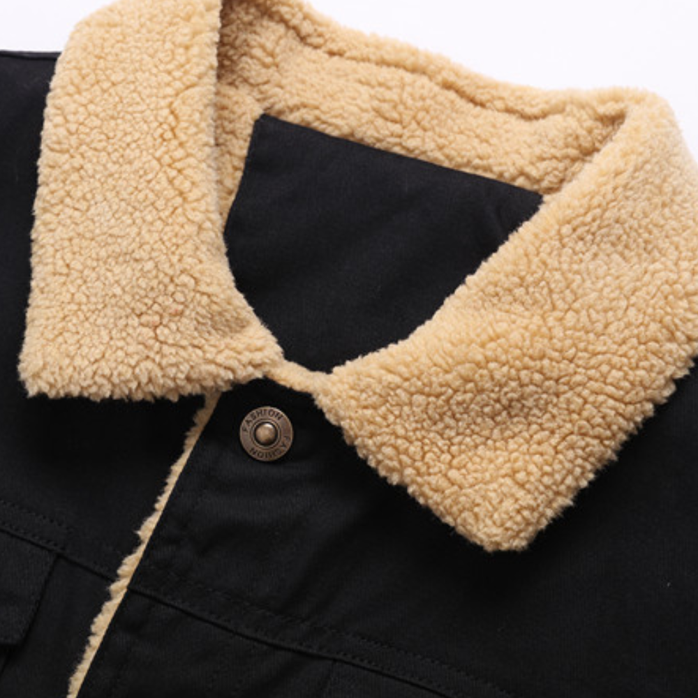 Walter | Men's Sherpa Lined Military Jacket Pockets Winter