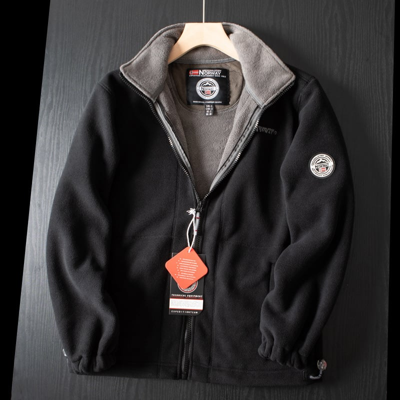 Men's Fleece Jacket Full Zip High Collar