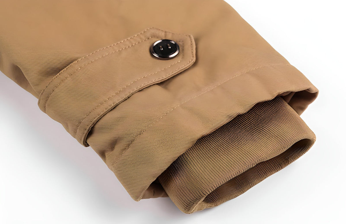 Men's Lined Military Jacket Multi Pocket Winter Field Coat