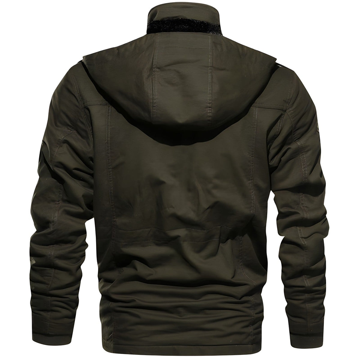Men's Lined Military Jacket Multi Pocket Winter Field Coat