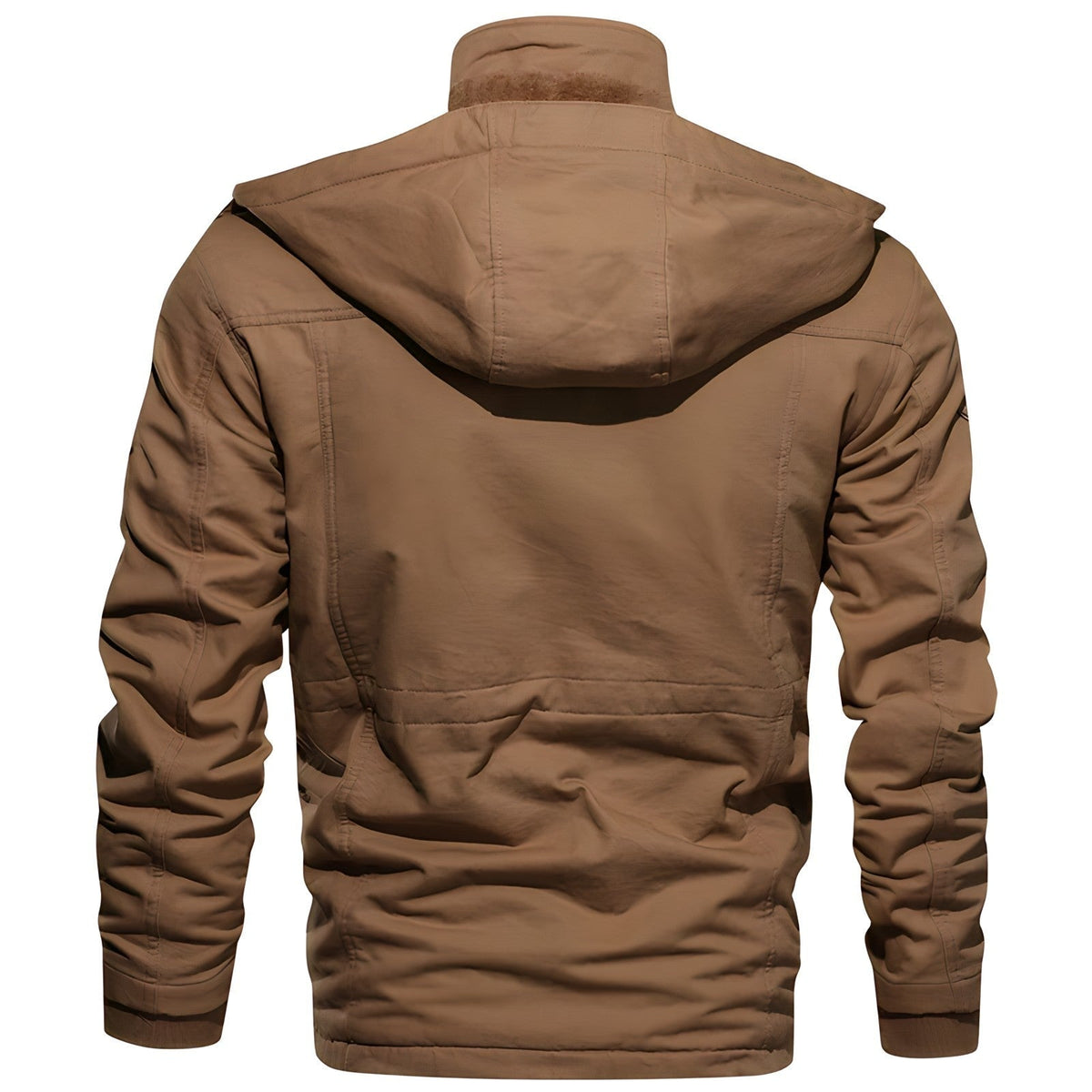 Men's Lined Military Jacket Multi Pocket Winter Field Coat