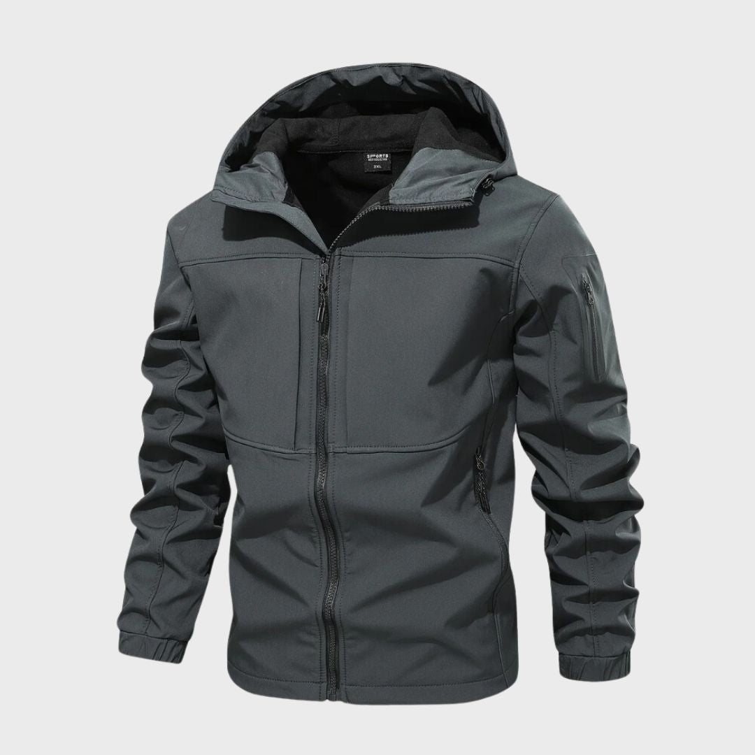 Caleb | Men's Softshell Anorak Jacket Hooded Zip Pockets