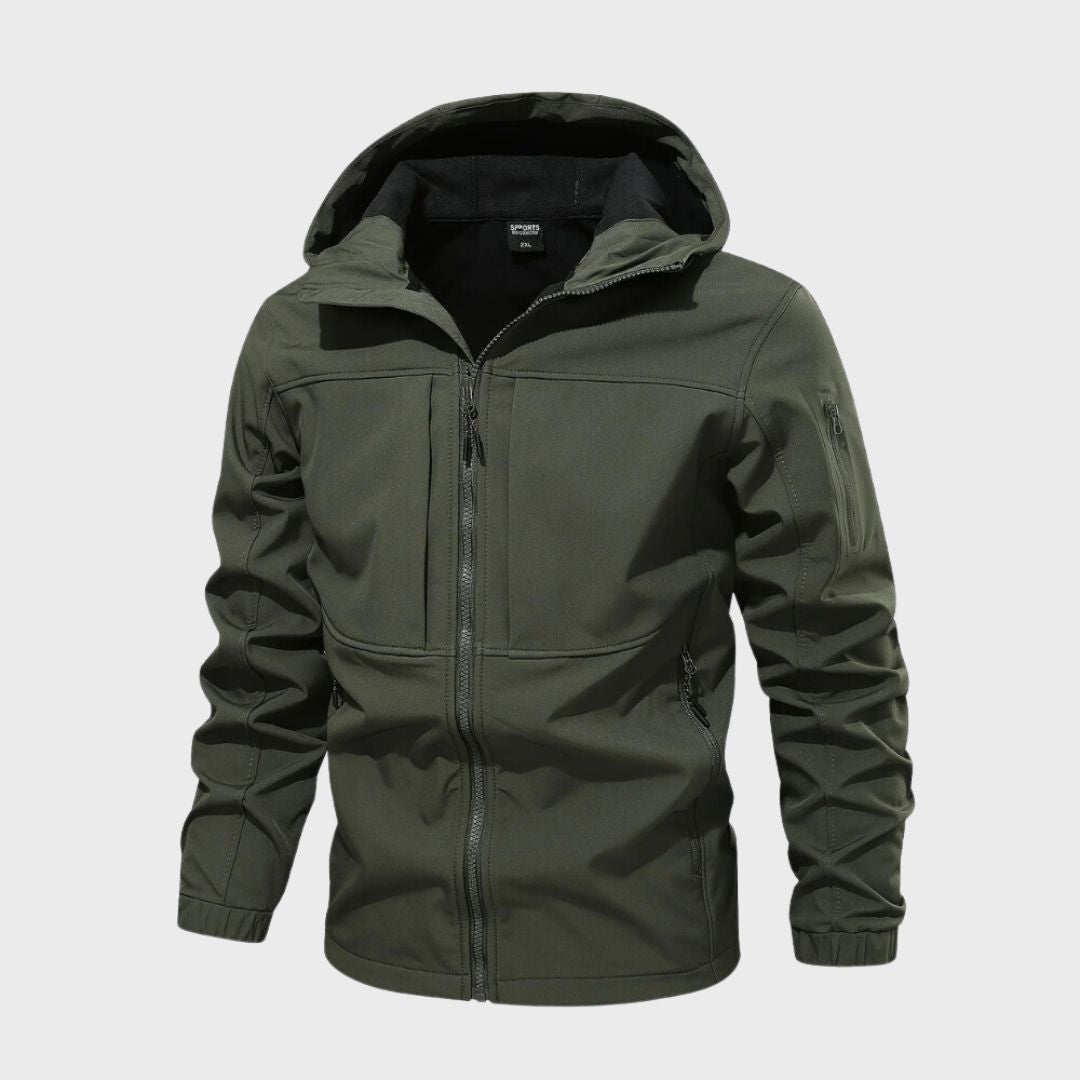 Caleb | Men's Softshell Anorak Jacket Hooded Zip Pockets