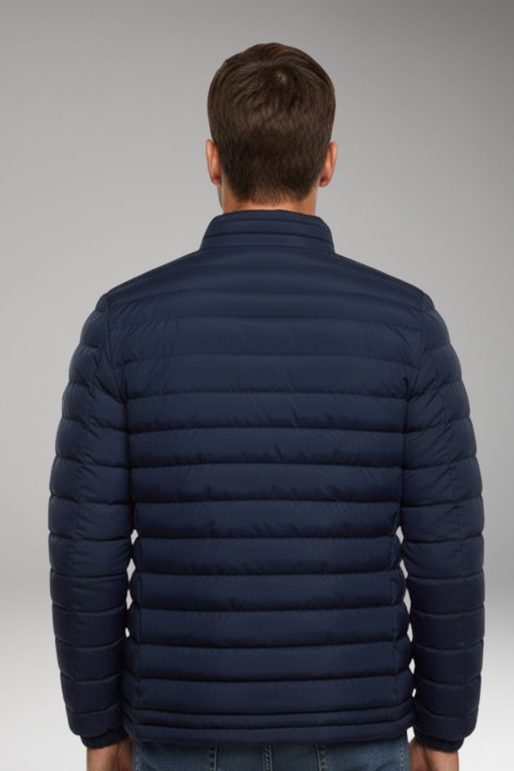 Spencer | Men's Quilted Bomber Jacket High Collar Zip Up