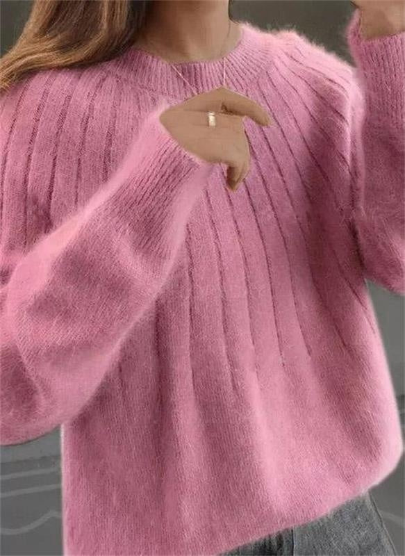 Amelia | Women's Wool Sweater Crew Neck Long Sleeve