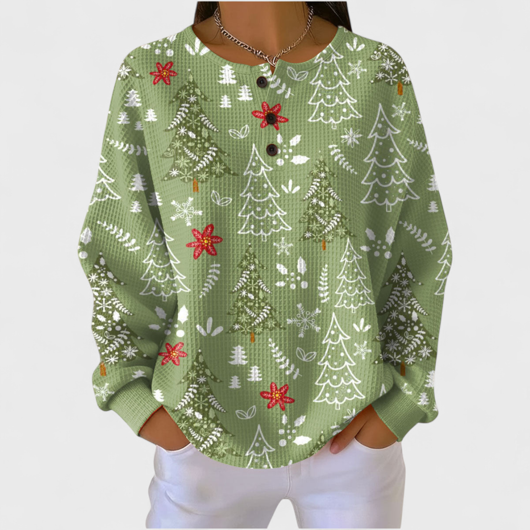 Ava | Women's Christmas Sweatshirt Long Sleeve Holiday Print