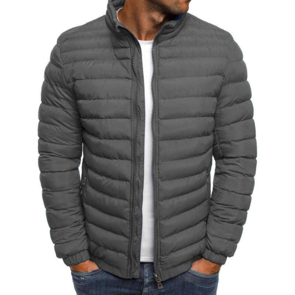 Alexander | Men's Lightweight Puffer Jacket Stand Collar Zip Up