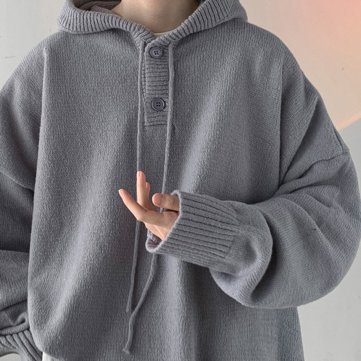 Jackson | Men's Oversized Knit Hoodie Pullover Sweater