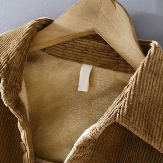 Men's Lined Corduroy Jacket Winter Pockets