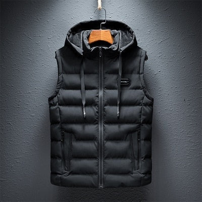 Noah | Men's Hooded Puffer Vest Zip Up