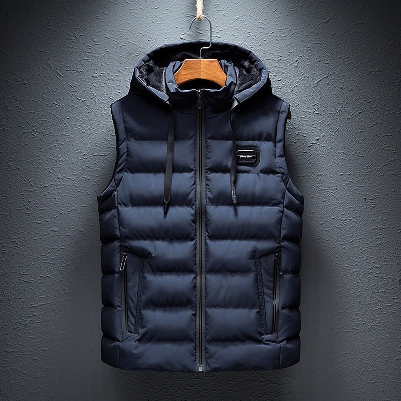 Noah | Men's Hooded Puffer Vest Zip Up