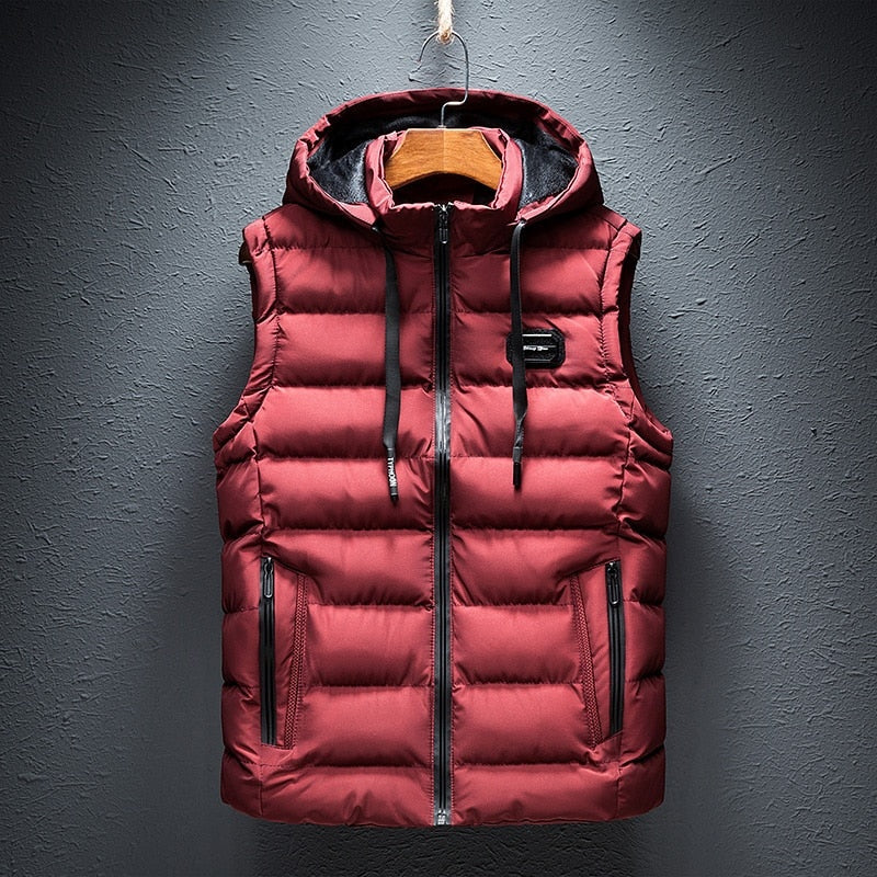 Noah | Men's Hooded Puffer Vest Zip Up
