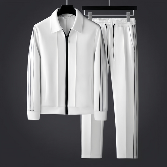 Isaiah | Men's Athletic Tracksuit Zip Up Side Stripes