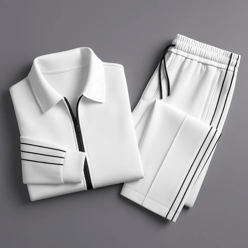 Isaiah | Men's Athletic Tracksuit Zip Up Side Stripes