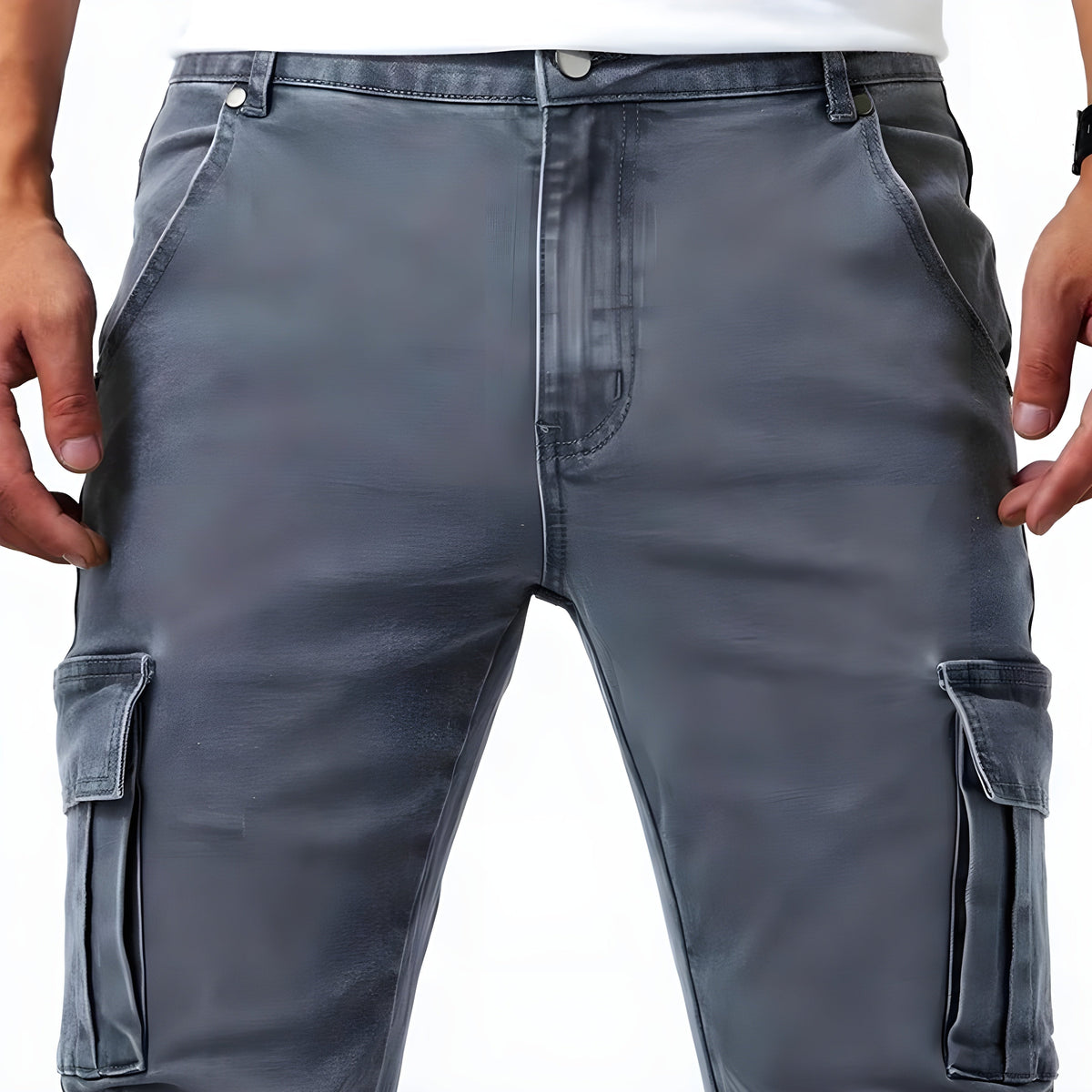 Travis | Men's Slim Cargo Pants Multi Pocket