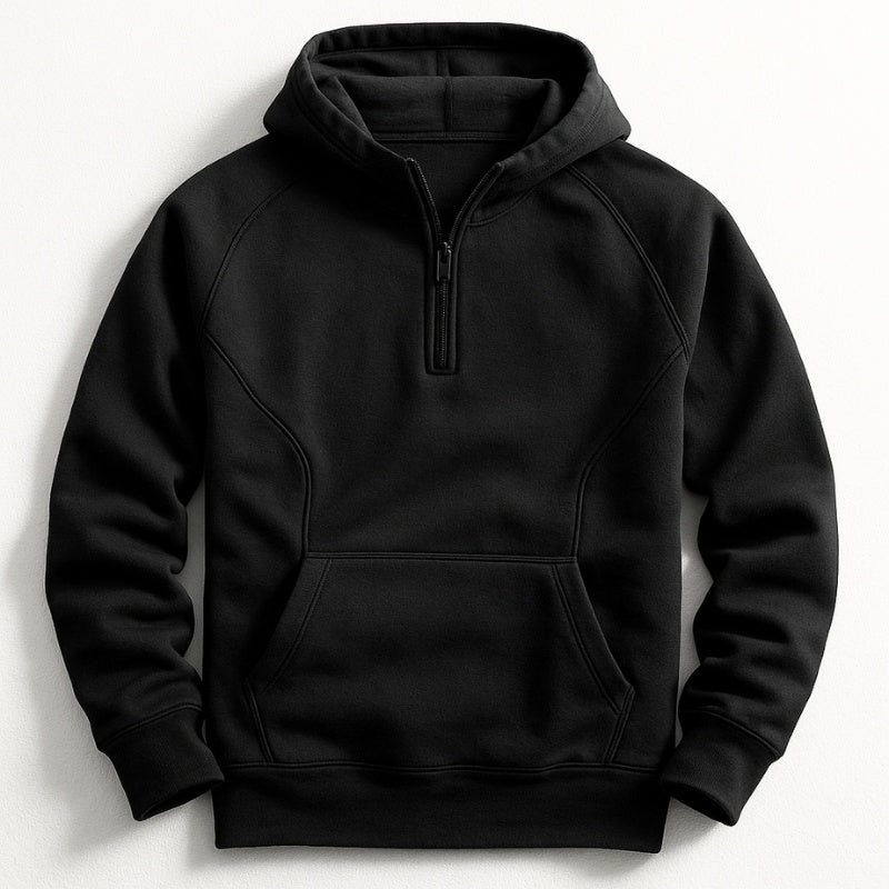 Men's Cotton Zip Up Hoodie Sweatshirt Kangaroo Pocket