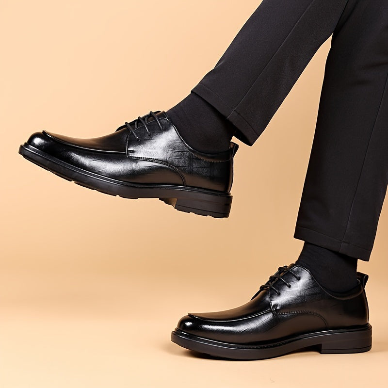 Elijah | Men's Classic Leather Derby Shoes Lace Up